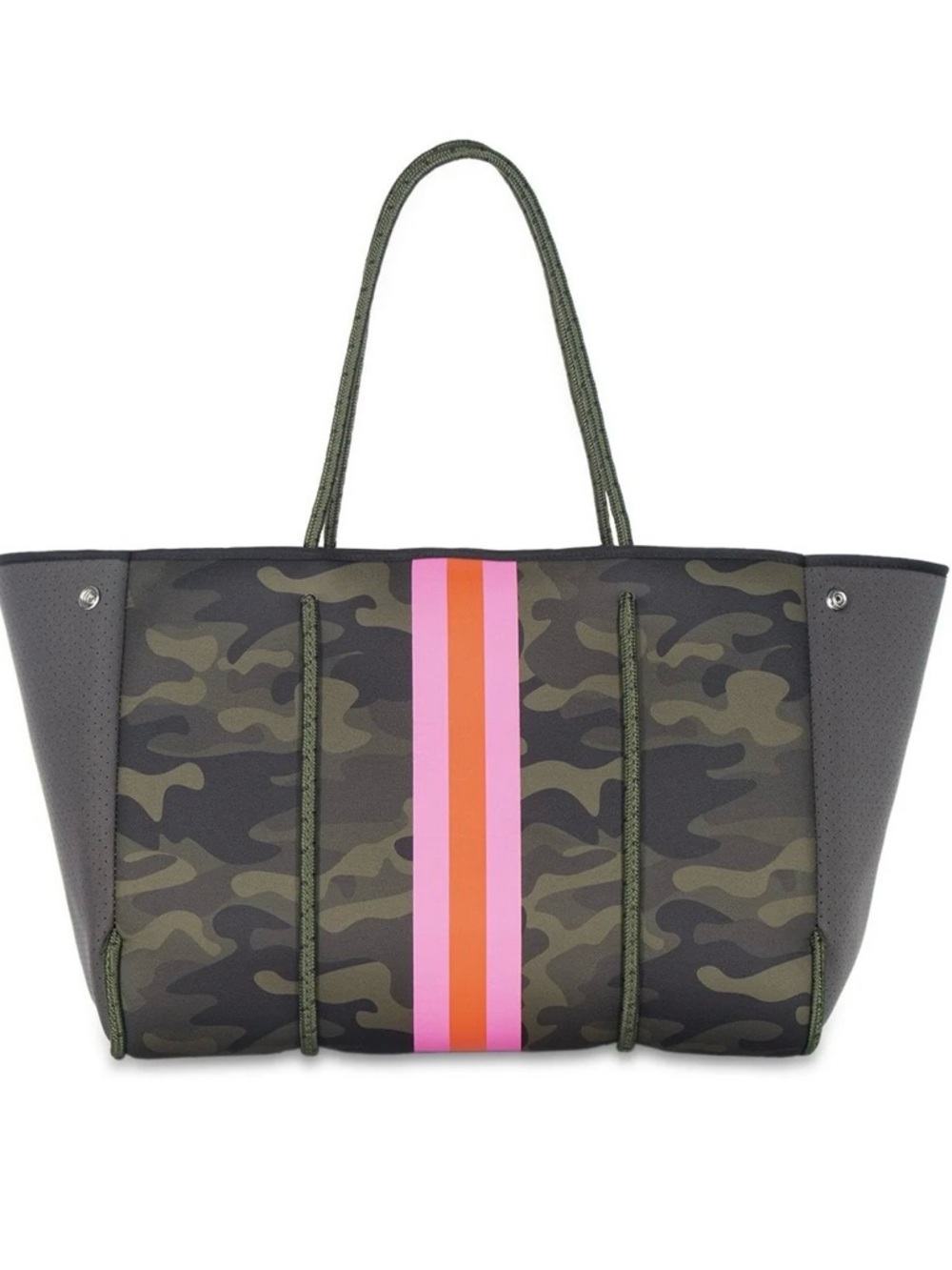 HAUTE SHORE Hot Pink Neoprene Tote with Black Trim - Picture 5 of 10